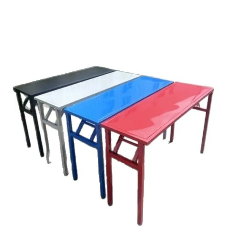 Thickened folding Exhibition table Outdoor activity , training strip table Iron plate folding portable