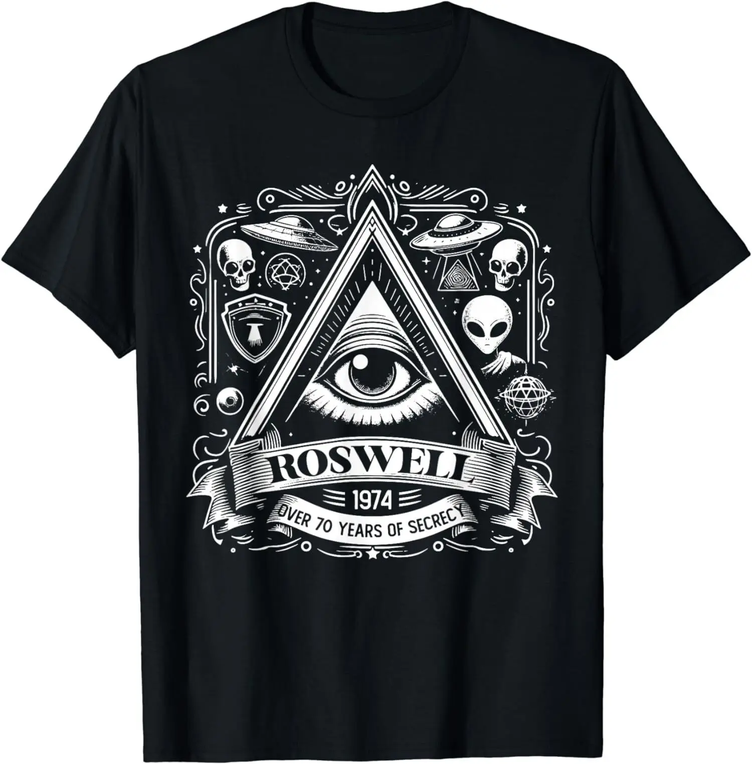 NEW LIMITED Roswell 1974 Area 51 Alien UFO Extraterrestrial Tee T-Shirt S-3XL