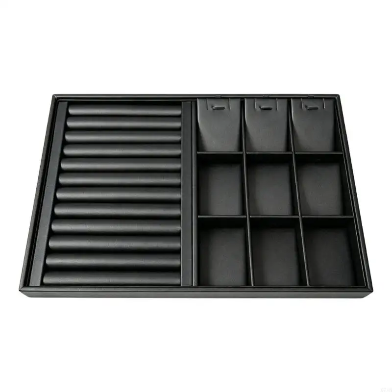Versatile Leather Jewelry Holder Tray Suitable For Retail And Use 35x24cm