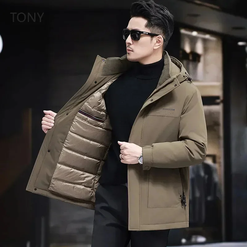 Short Down Jacket Duck Padding Designer Clothes Men Man Jackets Long Sleeve Men's Clothing Male Cold Coat for Winter