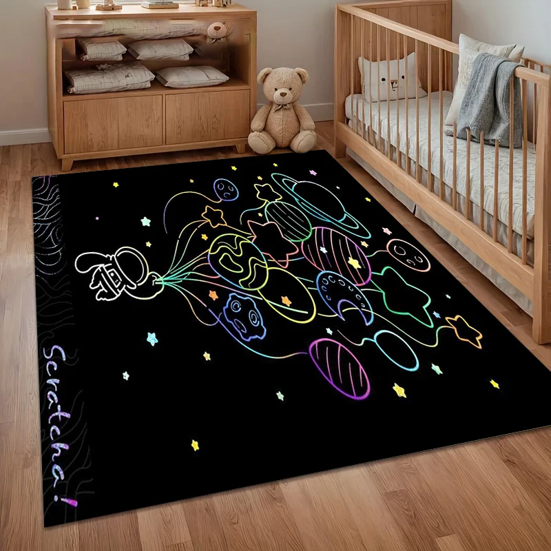 

Ковры для дома: Декоративные ковры для гостиной, коврики с радужным космическим астронавтом для спальни, креативный нескользящий ковер, игровой коврик для детей, подарок