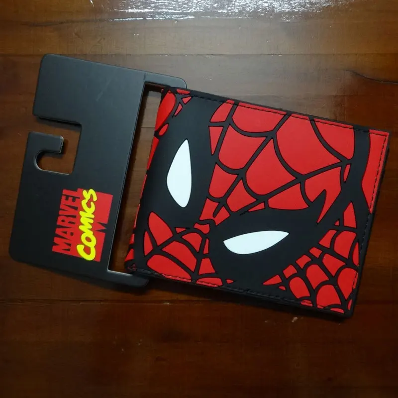 

41 Types Anime Venom Spider-Man Cartoon PU Wallet Creative Simple Foldable Coin Purse Multifunctional Card Boys Gift