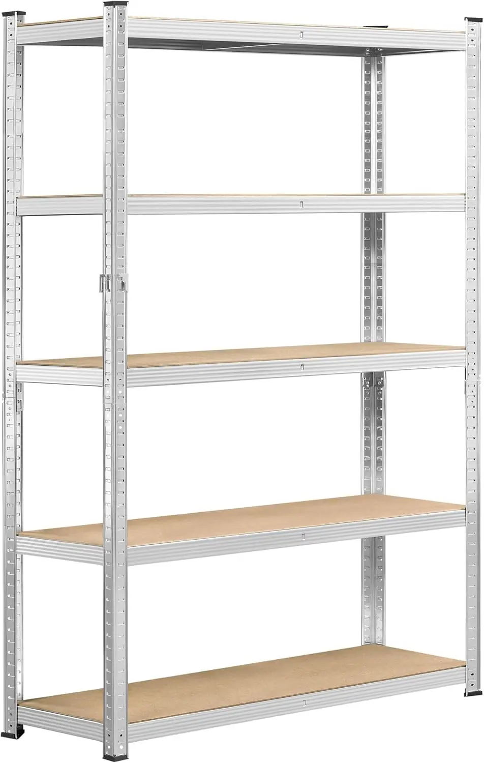 رف تخزين وحدة أرفف مجلفن قابل للتعديل مكون من 5 طبقات، رف تخزين بسعة 875 كجم، أرفف معدنية، سقيفة، مكتب، المنزل