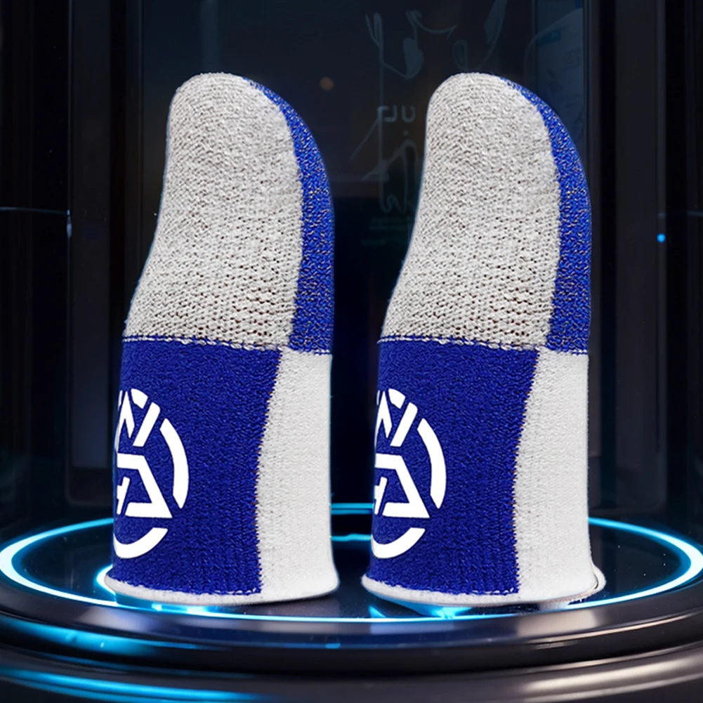 ถุงมือนักเล่นเกมแบบประกบกันระบายอากาศได้ดีมีปลอกเล็บไฟกลางคืนหน้าจอสัมผัสที่ไวต่อเหงื่อสำหรับเล่นเกมโทรศัพท์