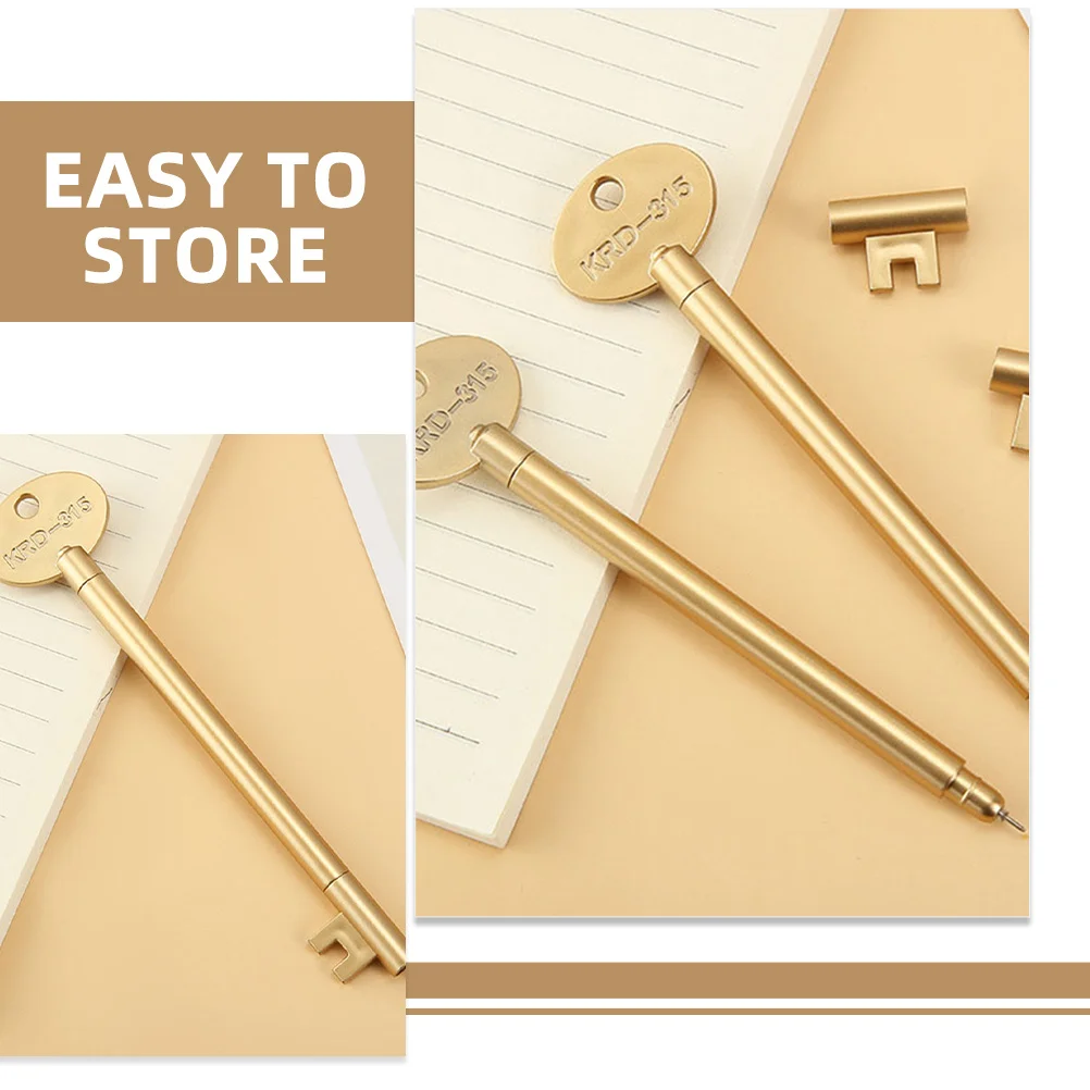 

12 Pcs Fine Key Styling Neutral Pen Creative Ballpoint Golden Abs Cute Pens Office