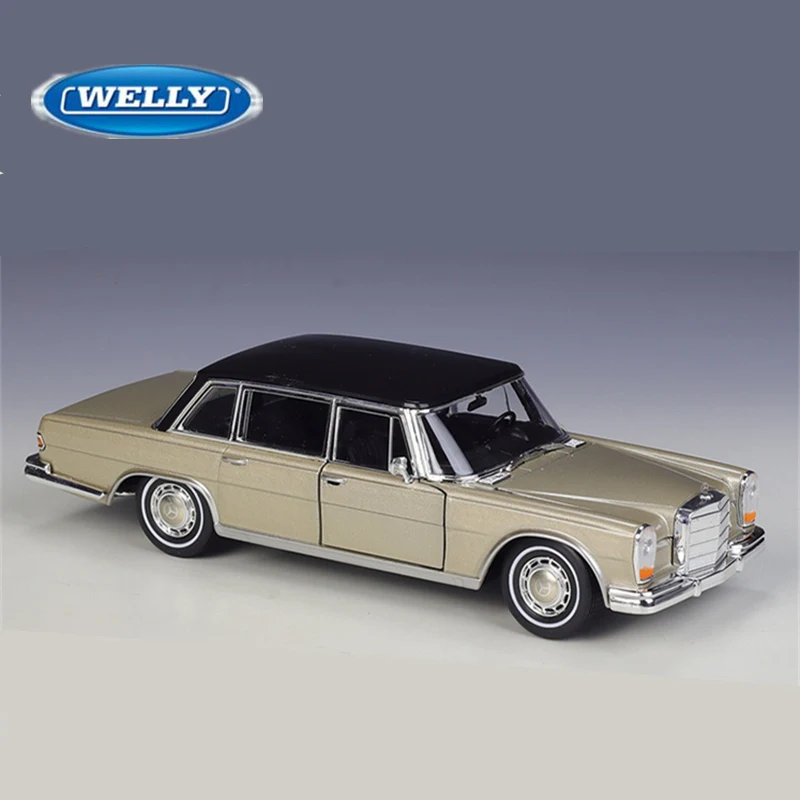 

WELLY 1:24 Mercedes-Benz 600 Alloy Classic Car Model Diecasts Metal Toy Retro Old Car Model Simulation Collection Childrens Gift