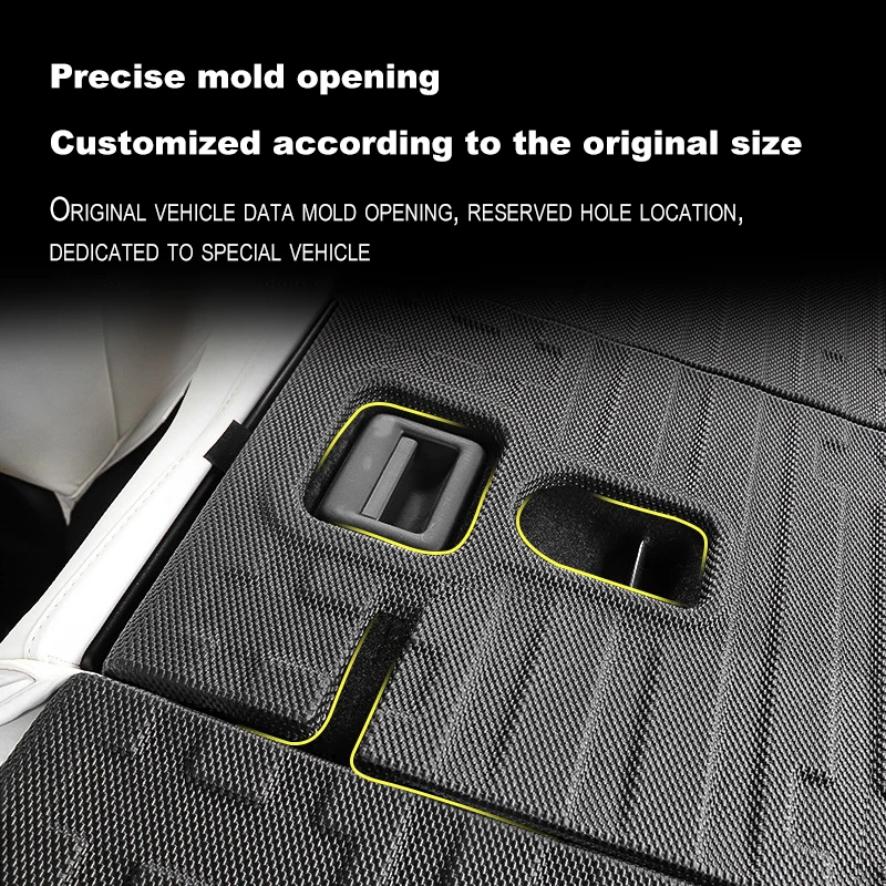 Seats Back Protector Anti-Kick For Tesla Model Y 2022 TPE Mat Second Row Seat Cover & Trunk Mats Set Car Boot Carpet Cargo Liner