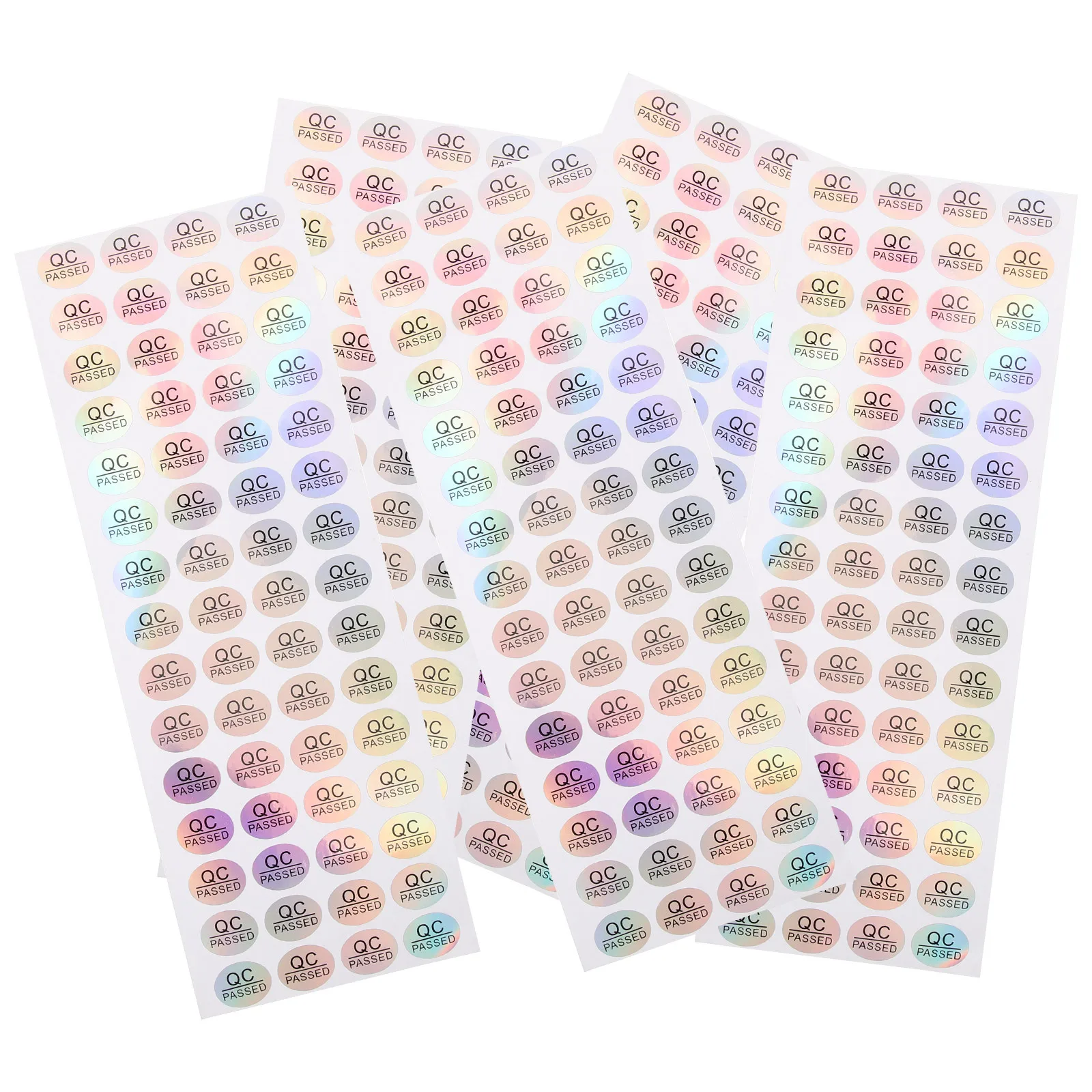 

5 Sheets Qc Passed Stickers Multi-Function Warehouse Tags Adhesive Quality Testing Labels Colored Status Passed Decals Shipping