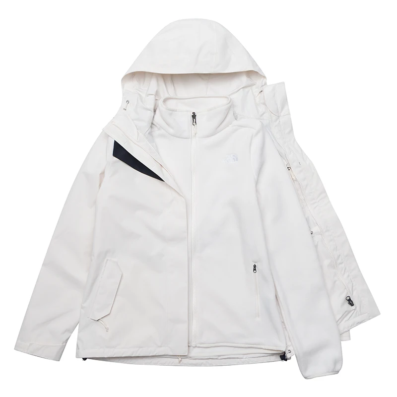 The North Face Chaqueta de mujer para deportes al aire libre Casual Chaqueta tres en uno de lana simple ligera 8Hm6Rou