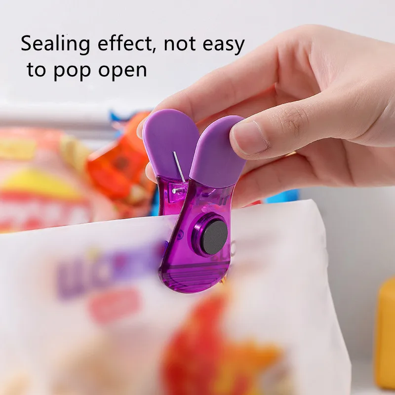 6/12/18PCS Moisture-proof Refrigerator Magnetic Clip Food Grade Non-slip Memo Note Magnet Clip Strong Magnet Food Sealing Clip