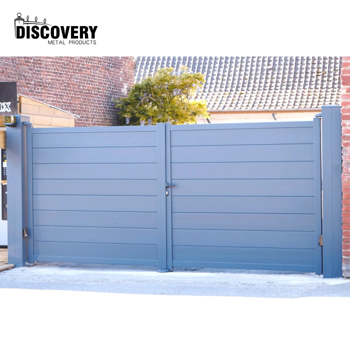 Large Aluminum Gate and Fence Double Swing Aluminum Gate for Driveway