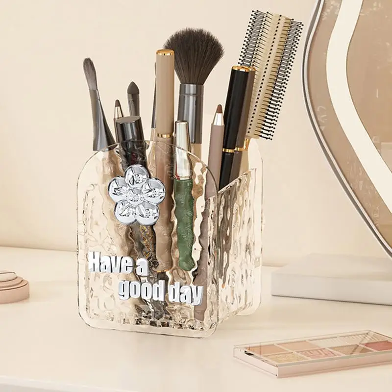 Makeup Brush Storage Box Desktop Cosmetic Container Pen Multifunctional Cosmetic Storage Box and Storage Pen Holder