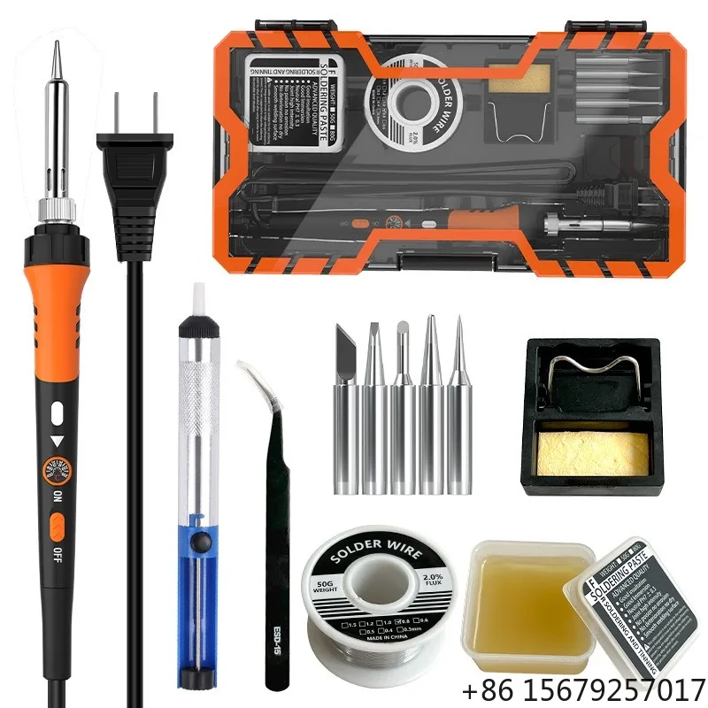 Hot New OEM Brand Electric Soldering Iron Set Electronic Welding Repair Kit Internal Heat Adjustable Switch Type Soldering Iron