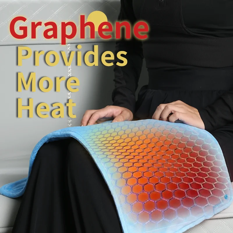 USB Electric Portable Heating Pad Graphene Fast Heated Pad with 5 Heat Levels for Cramps, Neck, and Shoulders Pain Relief