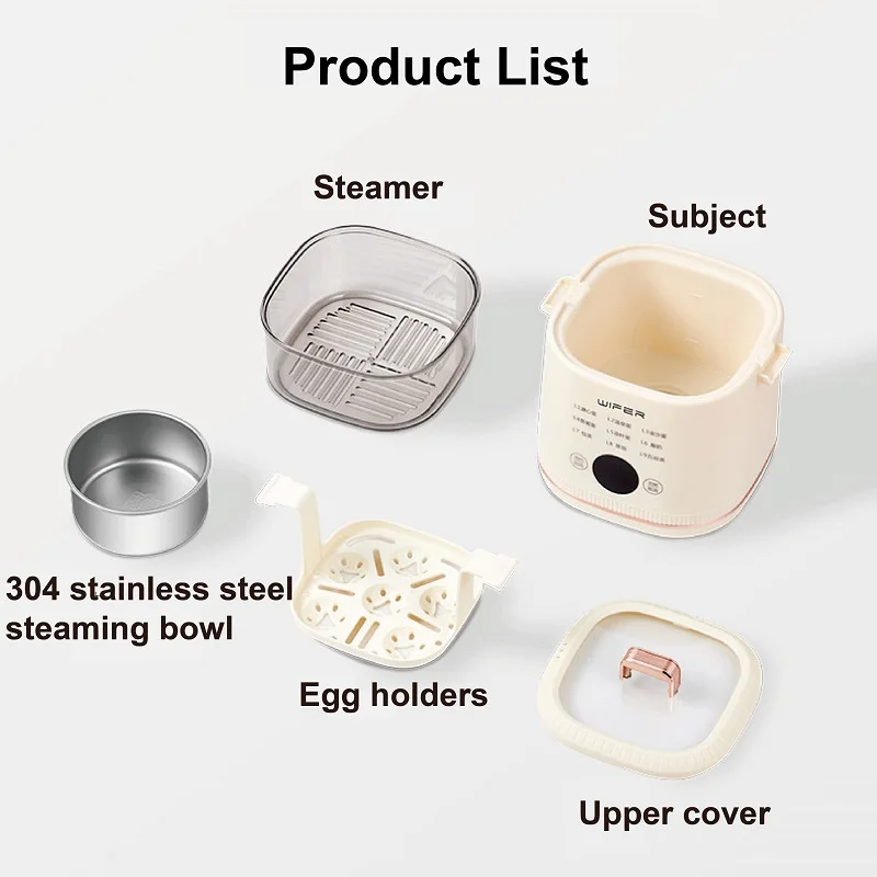 300 واط آلة طهي البيض منخفضة الطاقة عنبر متعددة الوظائف آلة الإفطار لينة البيض الربيع الساخن البيض موعد وعاء البخار السيارات خارج السلطة