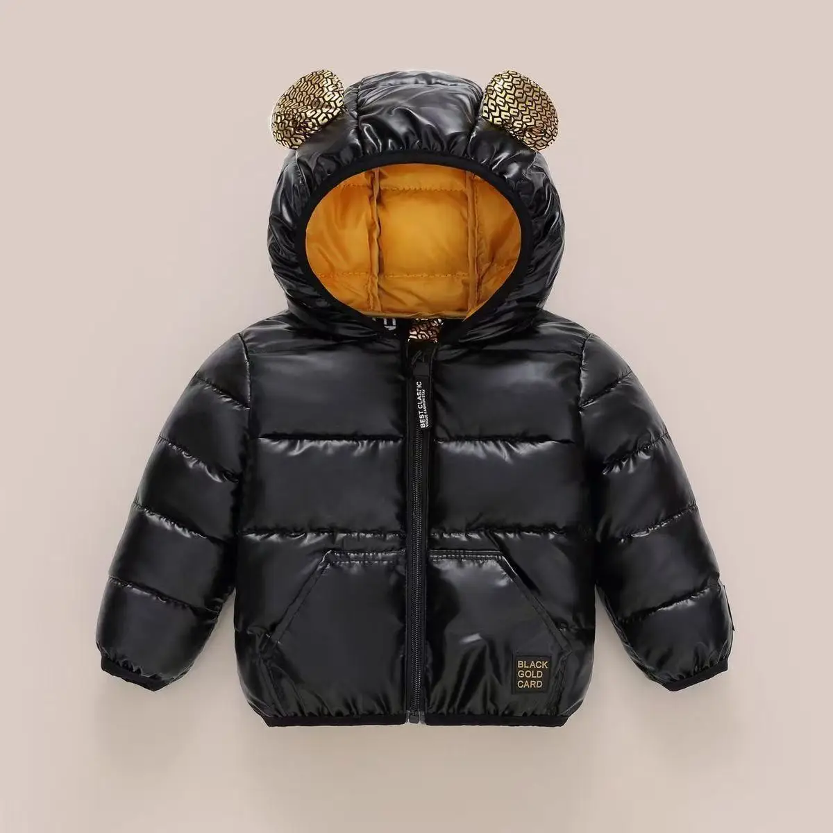 

Boys' Down Cotton Jacket Winter 2025 New Style Girls' Baby Windproof and Warm Bright Thick Coat Children's Cotton-Padded Jacket