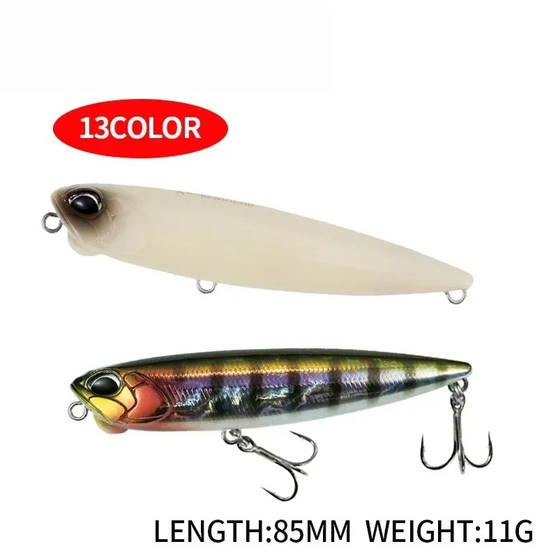 85mm 11g pływająca przynęta ołówkowa Topwater spacery z psami słodkowodna przynęta Wobbler na szczupaka Bass sztuczne twarde przynęty — zdjęcie 4
