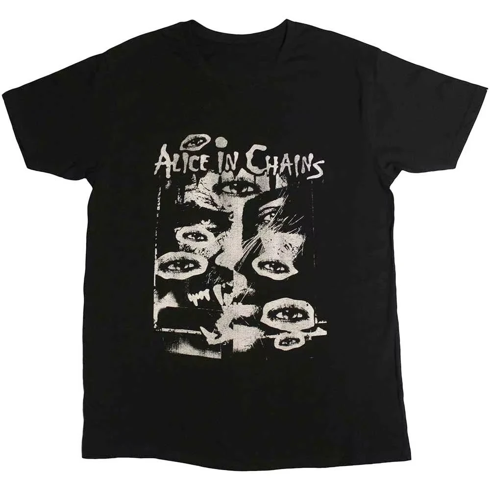 Alice in Chains All Eyes Mens T-shirt Peripheral Pattern Printing Summer Luxury Brand Cotton Men's and Women's T-shirts