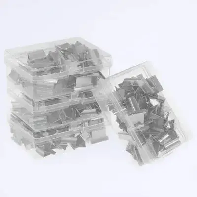 

4 Boxes Iron Clam Reusable Binder Refills Wear-Resistant Compact Office Supplies For Documents Files Students Office Use
