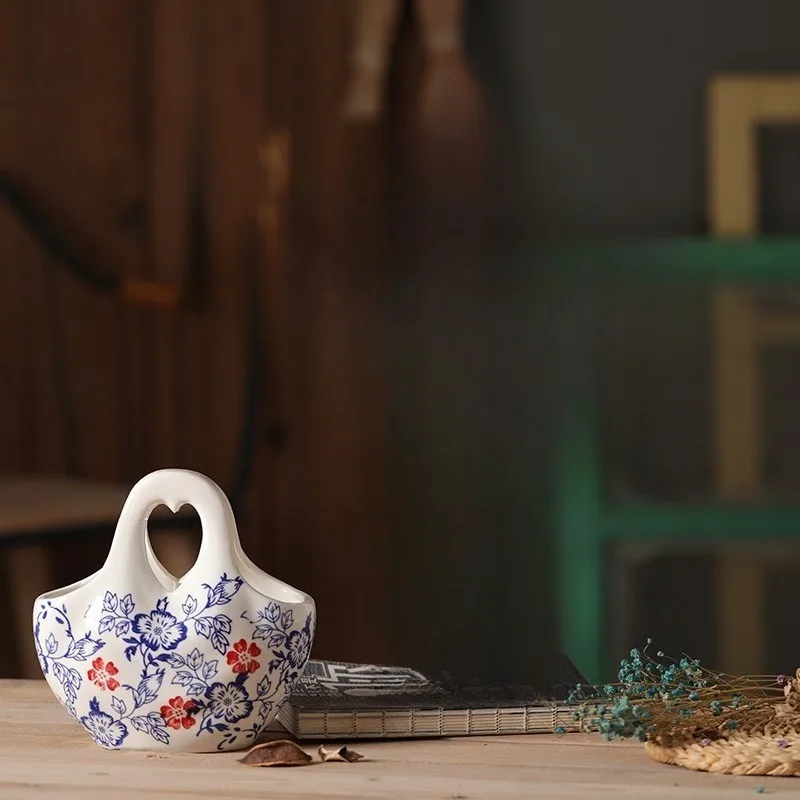 New Chinese-Style Porcelain Flower Vases Vintage Ceramic Vase Decoration Home Living-Room Hydroponic