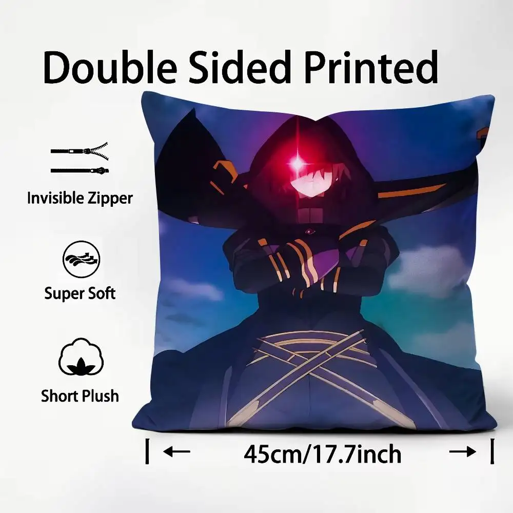 EminenceIn Shadow أنيمي كيس وسادة نمط مطبوعة المخدة لغرفة المعيشة غطاء وسادة أريكة وديكور غرفة نوم