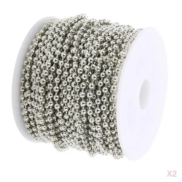 20 Yards 1.5mm Stainless Steel Ball Bead Chains - Bracelet Necklace Jewelry