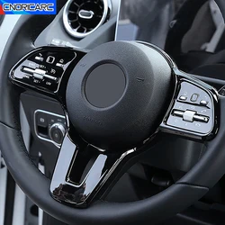 Car Steering Wheel Frame Trim For Mercedes Benz A B C GLB Class W177 W247 X247 2020-2022 Carbon Fiber Color Interior Accessories