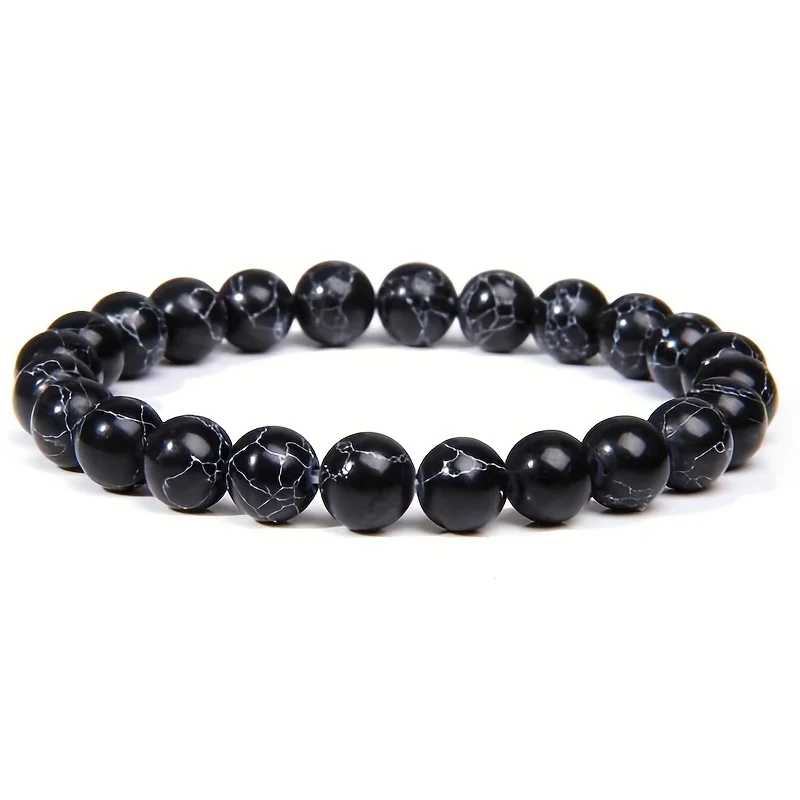 mm Healing Stone Beaded Bracelets for Women Men Semi-Precious Gemstones Elastic Rope Bracelets Crystal Beaded Bracelet Unisex