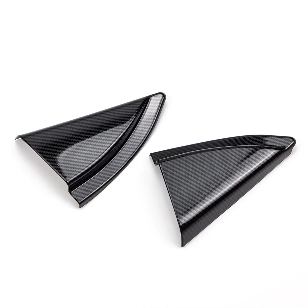 2pcs Carbon Fiber Color Car Pillar Speaker Frame Trim Cover for ISUZU D-MAX MU-X 2012 2013 2014 2015 2016 2017 2018 2019