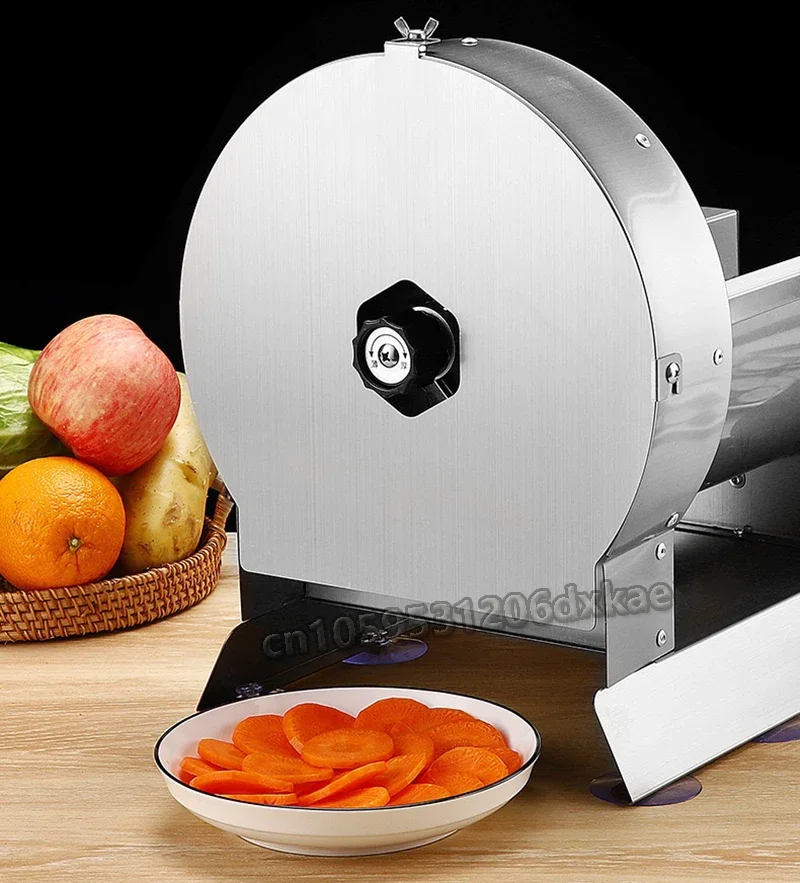 220V/110V Automatic Commercial Fruit Slicer Stainless Steel Electric Slicer Lemon Potato Vegetable Multi-Functional Slicer