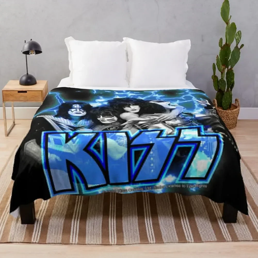 KISS ? the Band - All Members Electric Throw Blanket Flannel Fabric Thins Blankets