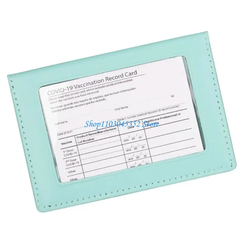 حامل بطاقات مدمج بلون موحد لجواز السفر مع فتحة شفافة لبطاقة الهوية وحقيبة تخزين من البولي فينيل كلوريد المقاوم للماء #4