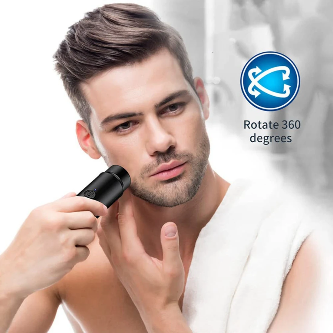 Best Selling-Portable Mini Electric Shaver,Electric Men's Shaver,Rechargeable Men's Wet And Dry Use Rotary Shaver For Travelers