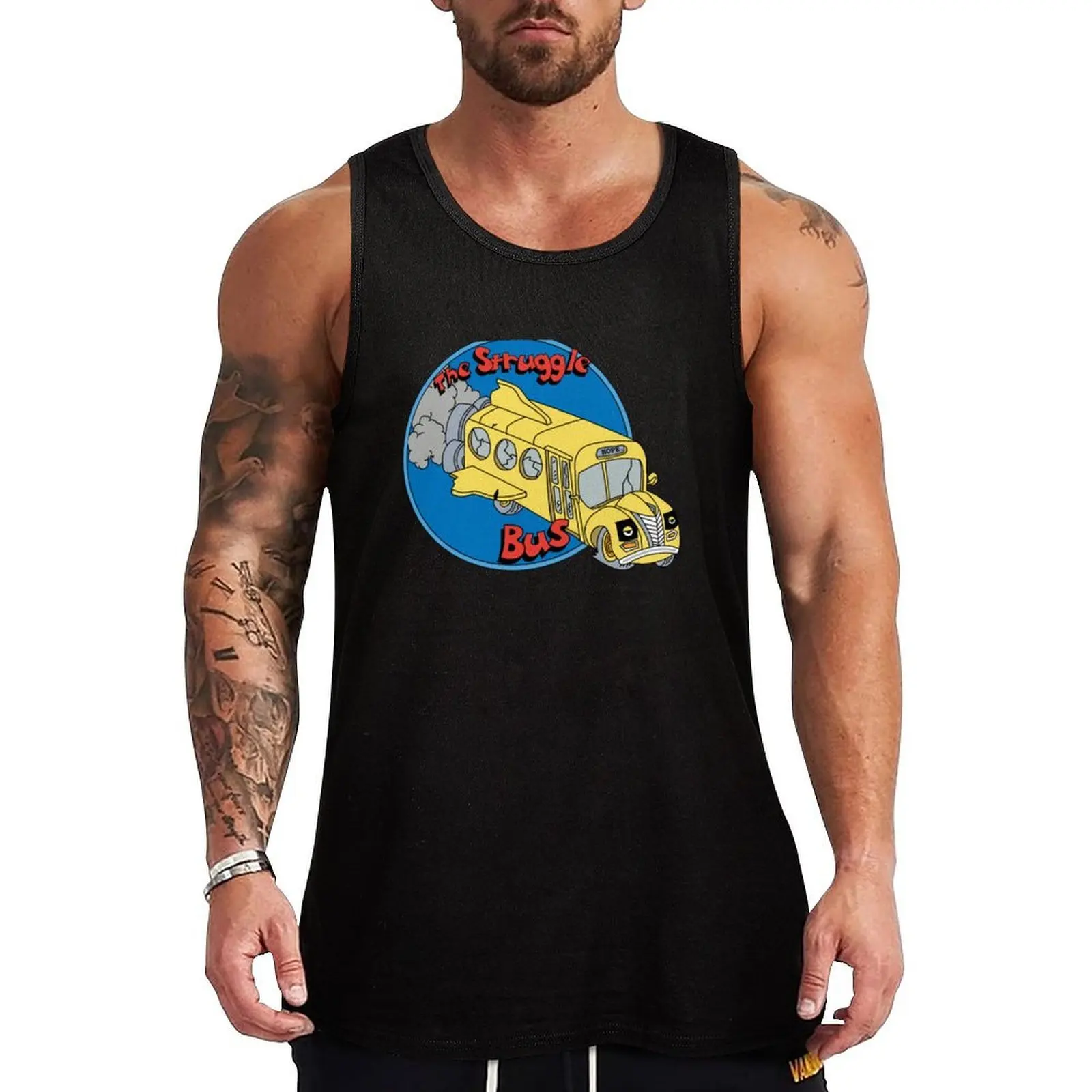 

The Struggle Bus Tank Top Trendy Print Tank Top Fashion Graphic Sleeveless Top