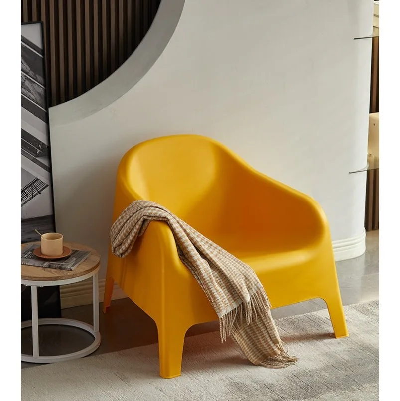 Sofa Chair Minimalist Living Room Sofa Side Chair Elephant Legs Casual Lazy Stackable