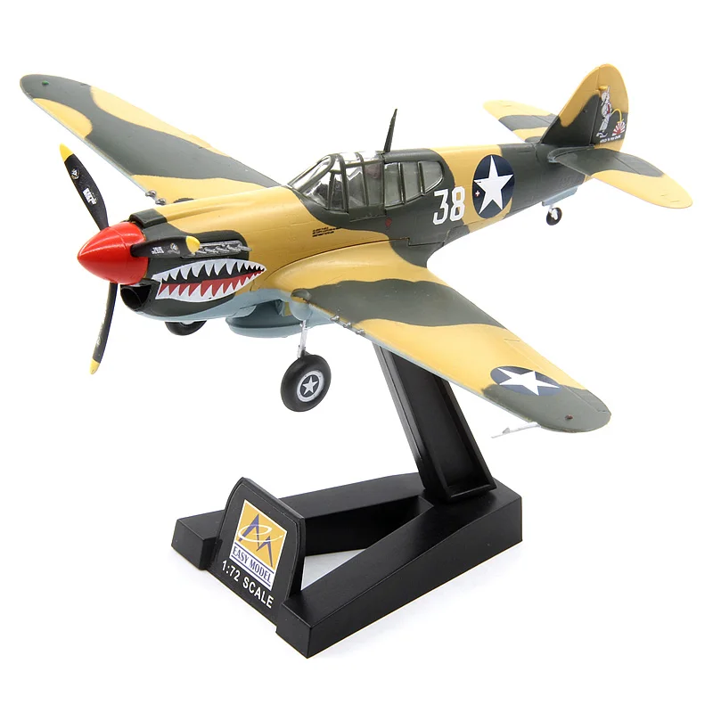 

Diecast U.S. Air Force P-40E Militarized Combat Tomahawk Fighter Plastic Model 1:72 Scale Toy Gift Collection Simulation