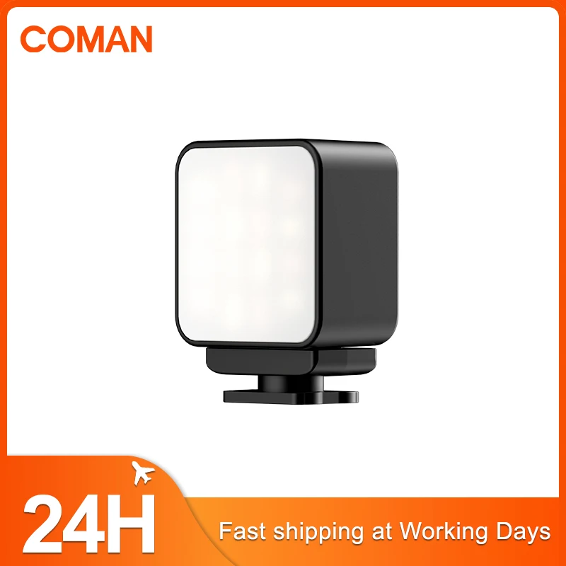 

COMAN S16 Mini Magnetic Fill Light Compatible Pocket 3 LED Video Light 2900K-5900K With Cold Shoe 300mAh Type-C Camera Light