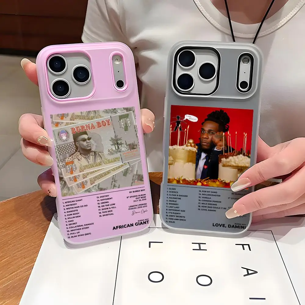 Coque de téléphone transparente en TPU souple pour iPhone 17 16 15 14 13 12 11 Pro Max Plus Mini Slim, protection intégrale, inspirée du chanteur nigérian B-Burna Boy