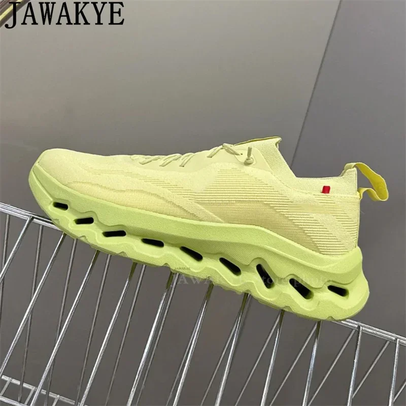 Breathable Comfortable Platform Sneakers Flat Shoes Woman Summer Lace-Up Casual Shoes Unisex Trainer Running Shoes