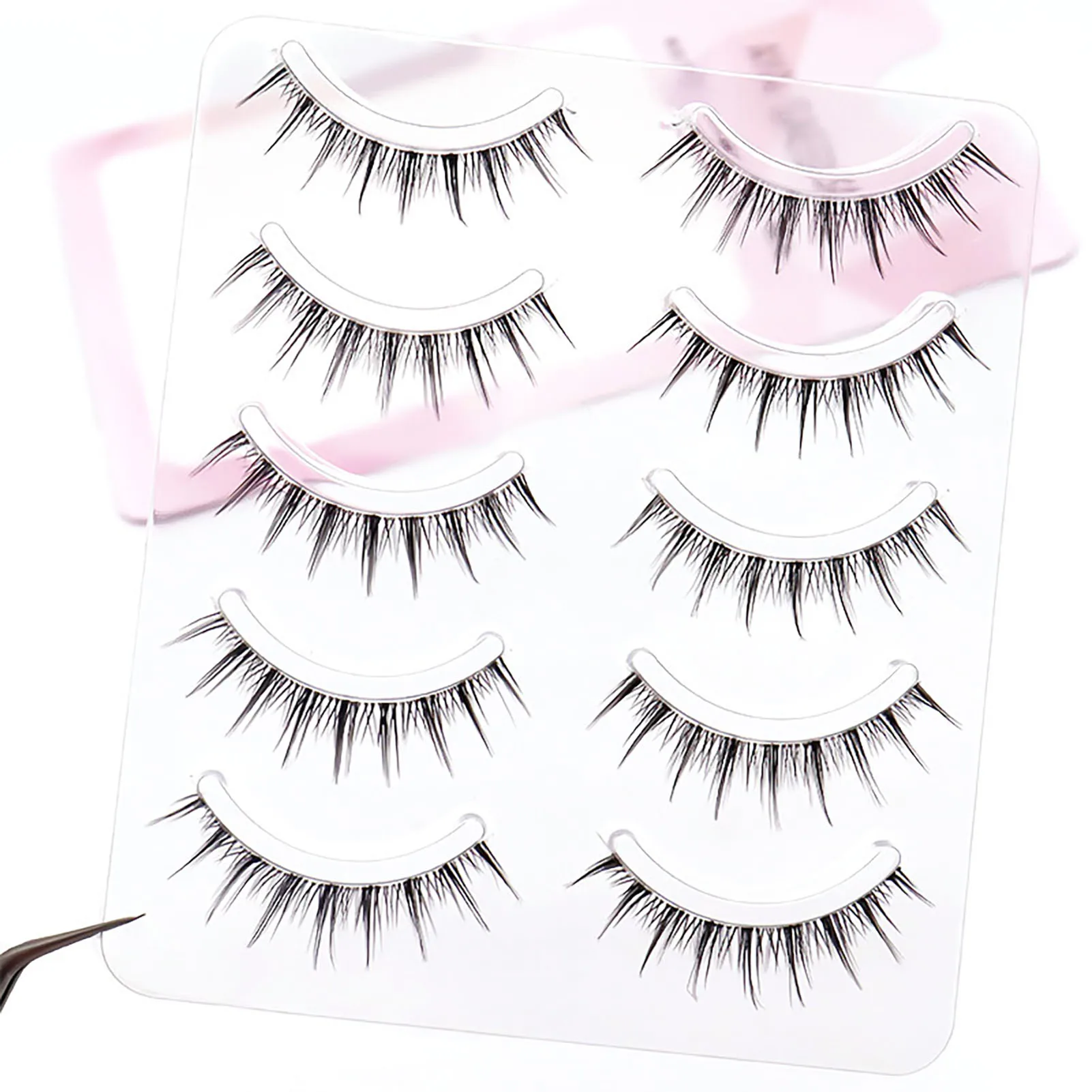 Lashes Wispy Eyelashes 6-12mm Fairy Look Soft Curly Fake Lashes Multipack DIY Beauty Salon Women Girls Use