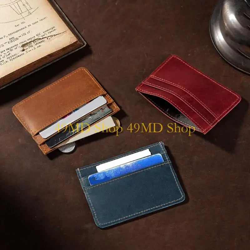 

49MD Современный кошелек для карт из искусственной кожи, легкий карманный размер, вмещает практичность