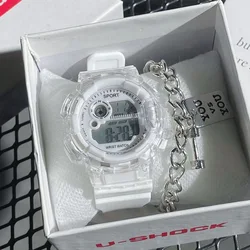 Montre électronique de sport pour femme, blanc glacier, lycéen, fille, règle, haute beauté, fête