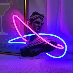 pollo neon light, wall art perfect for bedroom living room decoration, cute cartoon neon sign for birthday party bar wedding