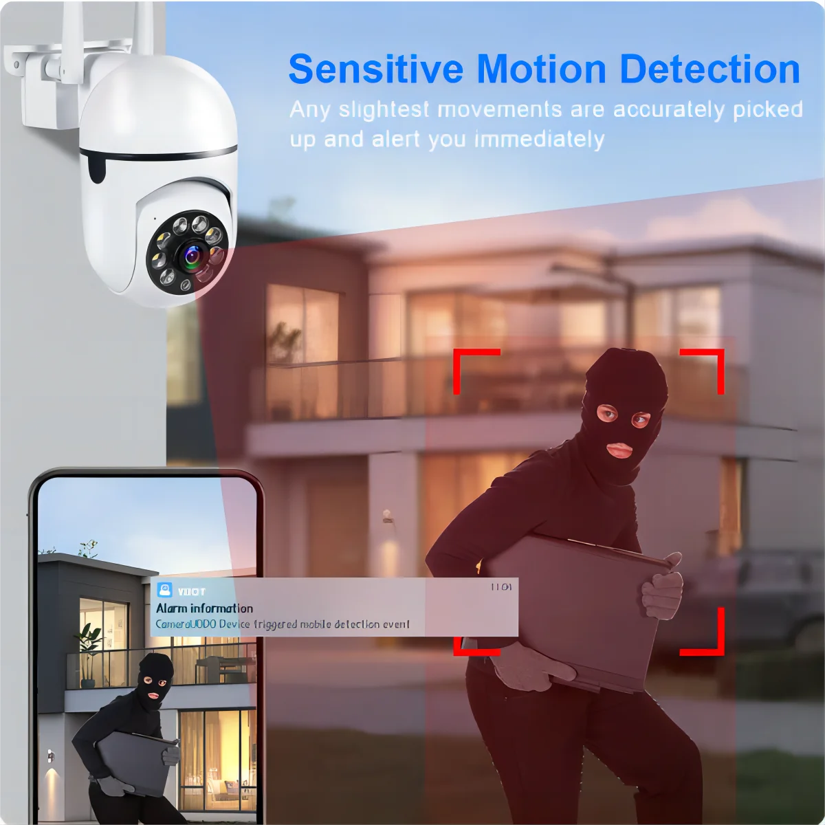 3MP Wifi IP Outdoor Cameras Surveillance Video Human Detection 4X Digital Zoom CCTV Security Wireless Monitor Audio Night Vision