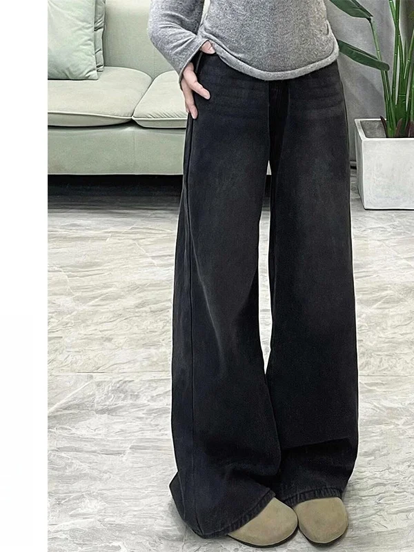 

Loose Wide Leg Straight Jeans Women's Casual High Waist Bootcut Pants Slimming for Pear Shaped Body Spring 2026 New Style