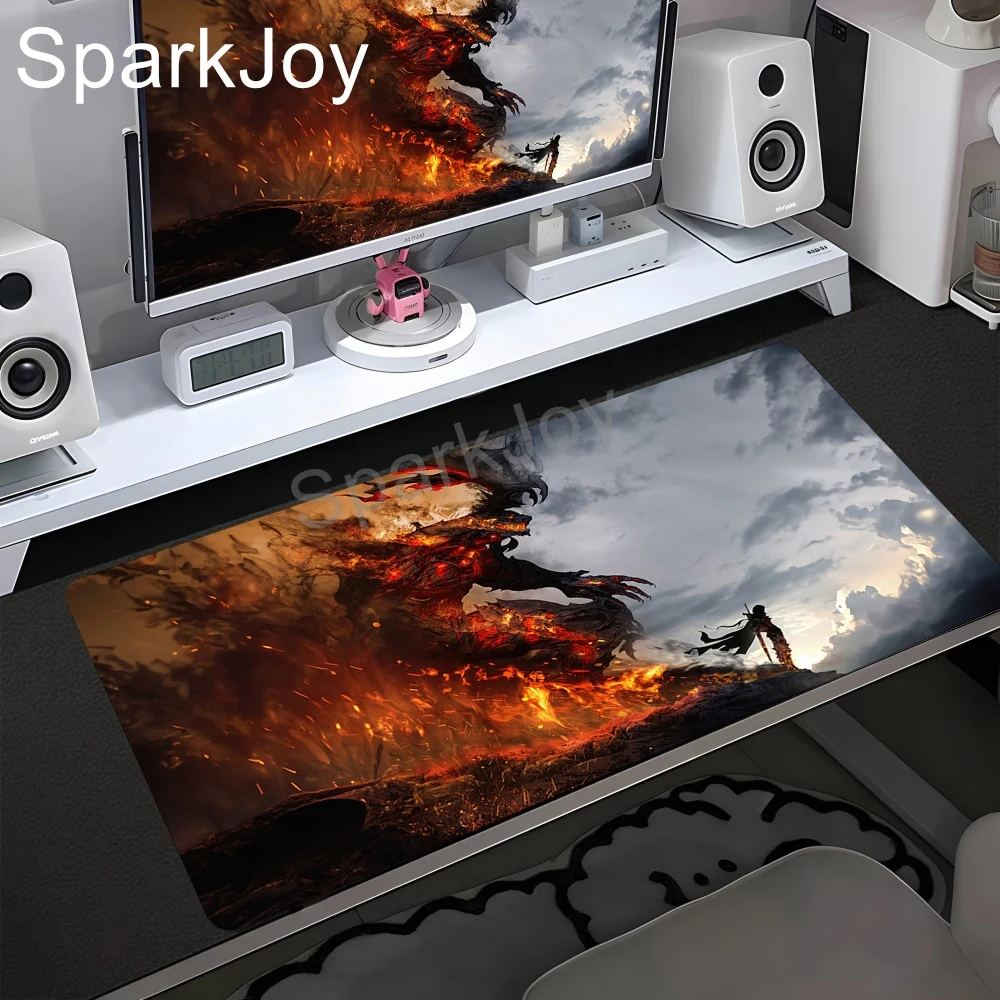 Final Fantasy Anime Large Mouse Pad Game PlayMat 90x40 Creative Desk Mat Tifa Lockhart Office Esports Mousepad Lockrand Desk Mat