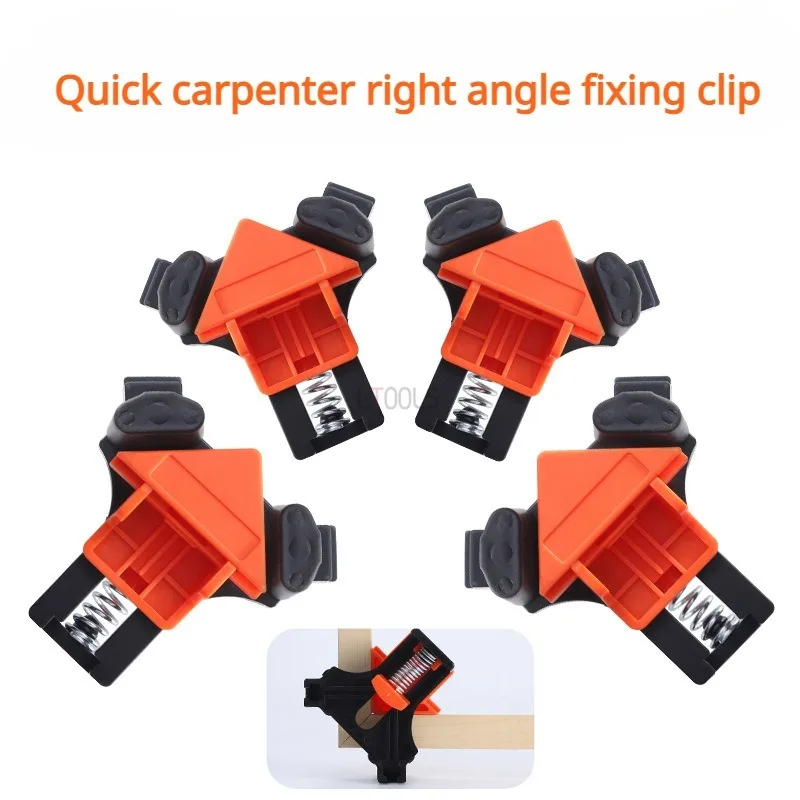 Morsetto ad angolo retto per falegname supporto ad angolo retto a 90 gradi Clip per cornice per foto Clip per cornice a molla strumento per morsetto rapido per trappola di gruppo