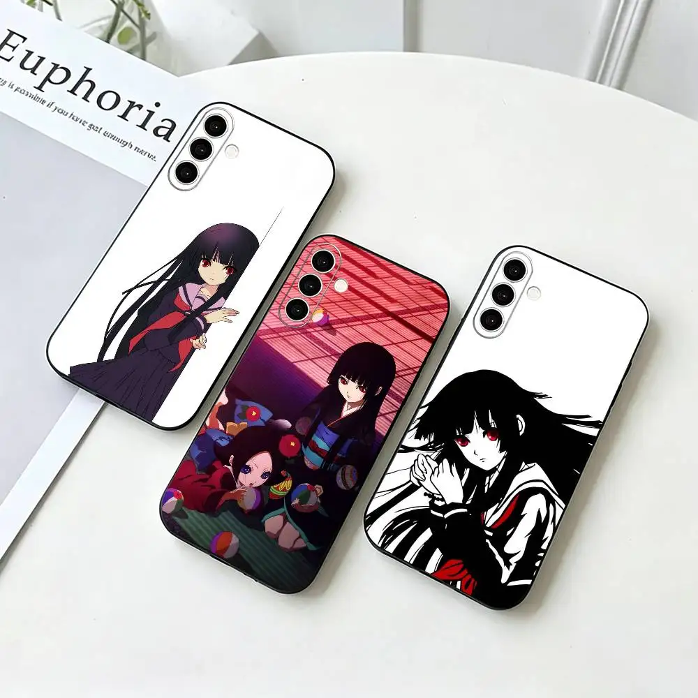 

Anime Hell Girl Enma Ai Phone Case For Samsung Galaxy A73,A72,A71,A70,A53,A52,A51,Others Soft Black Cover