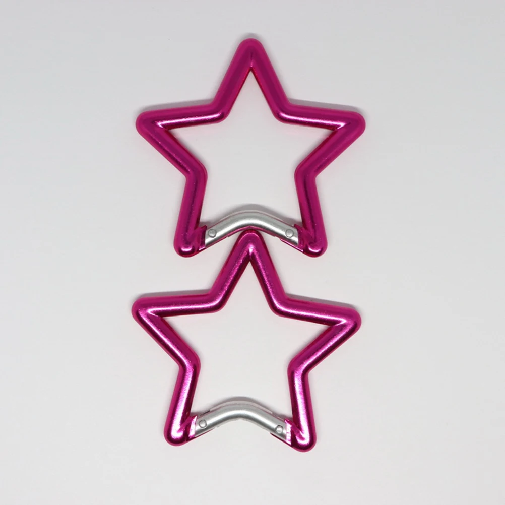 

5pcs Carabiner Climbing Button Premium Material Star Shape Clip For Hammock Camping Hiking Travel Random Color