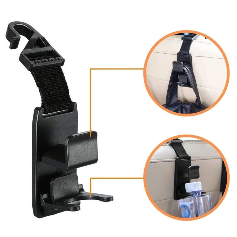 Purse Holder For Car Adjustable Multifunctional Car Hooks Headrest Hooks For Car Car Back Seat Hooks Car Necessities